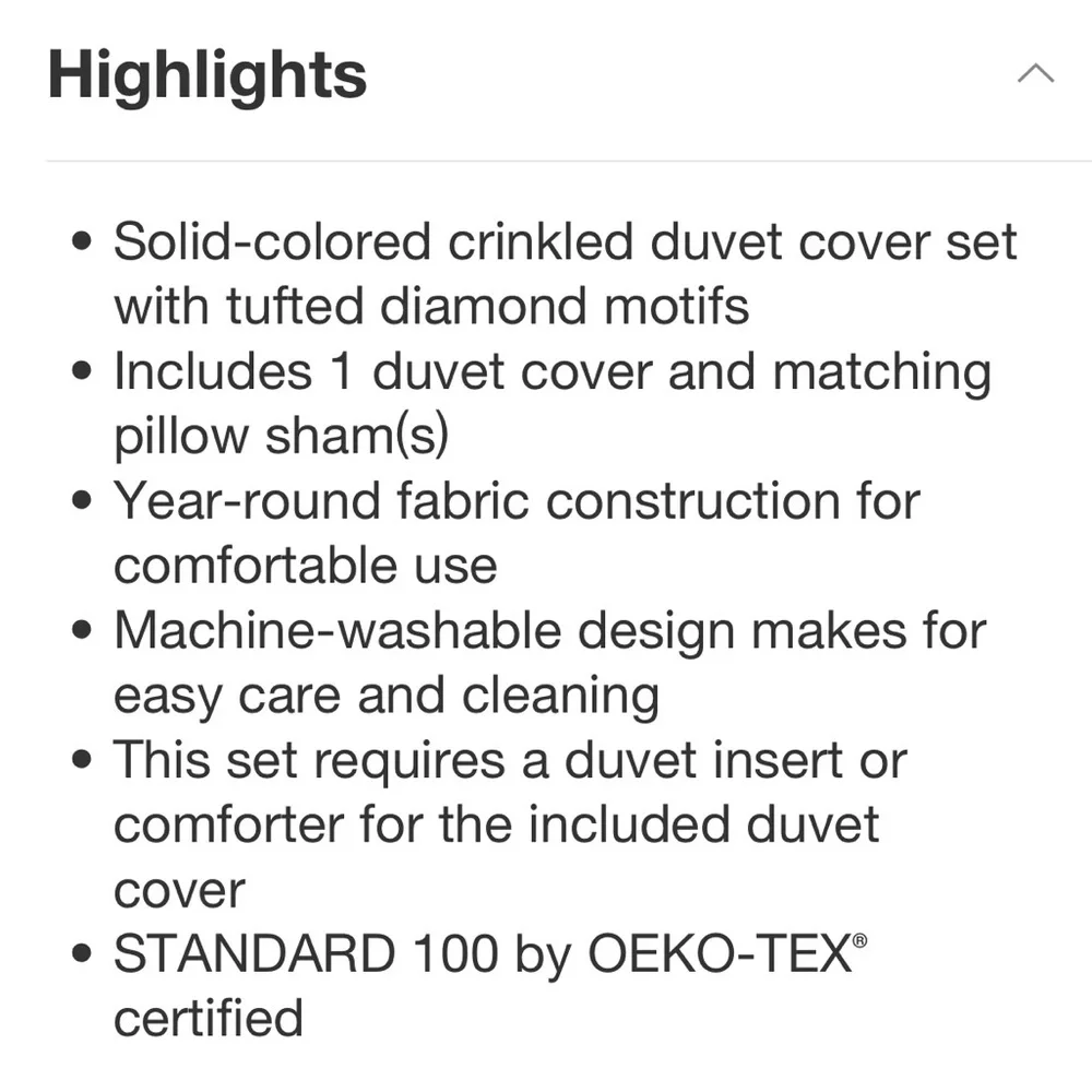THRESHOLD NWT tufted diamond crinkle duvet cover & sham set -dark teal blue -f/q